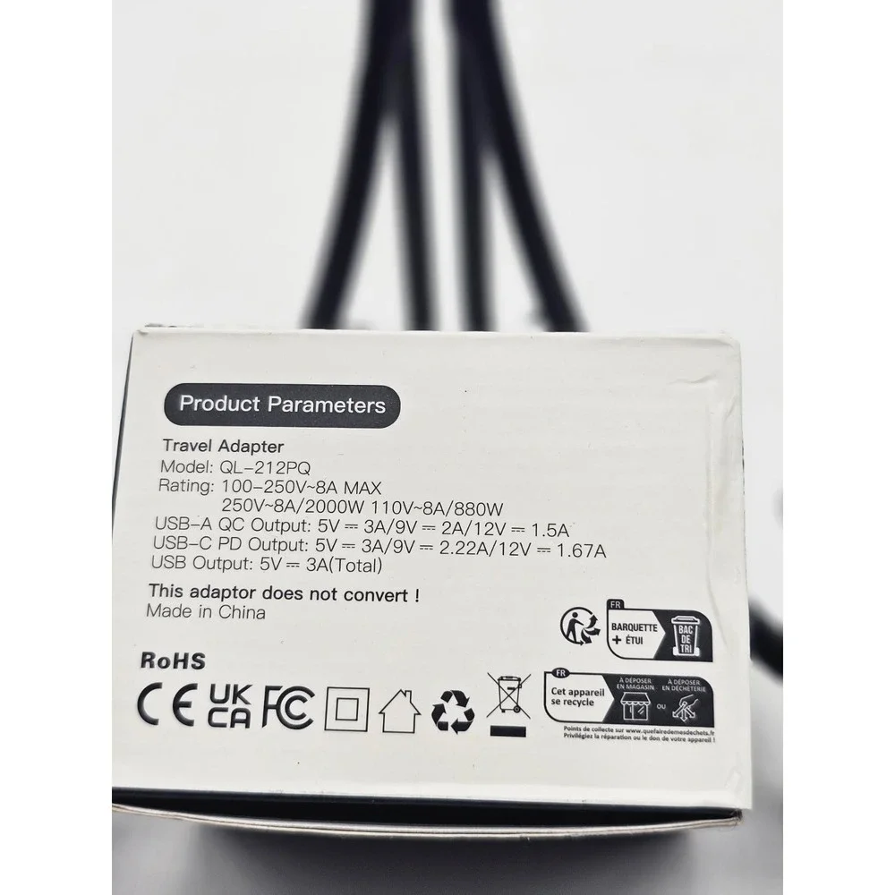 Universal Travel International Plug Adapter Power Outlet Nosanla New the Box